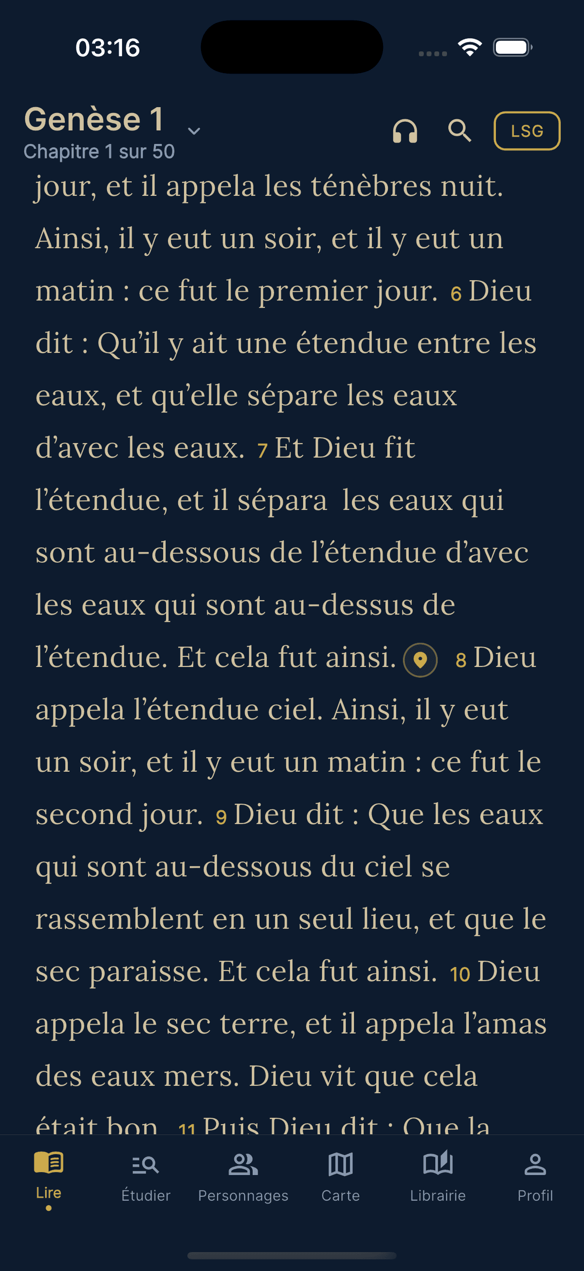 Lecteur Bible Premium — Genèse 1